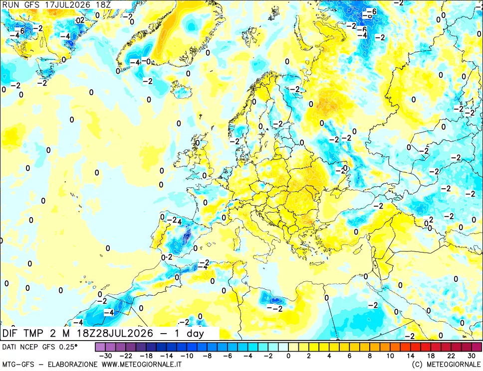 mappa Dif. Temp -24 ore