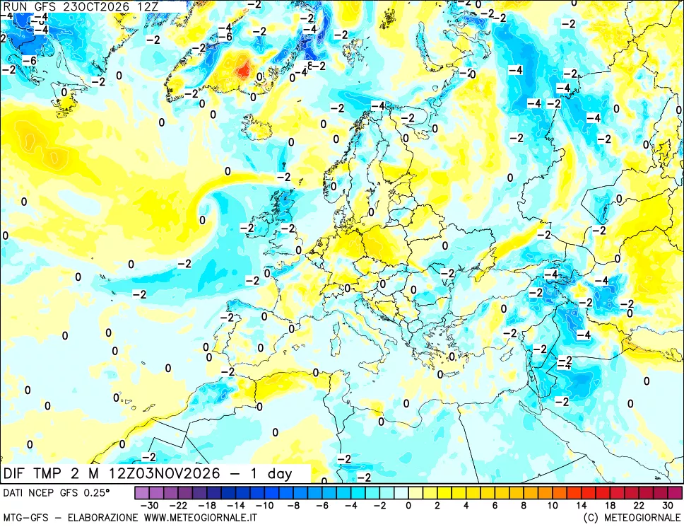 mappa Dif. Temp -24 ore