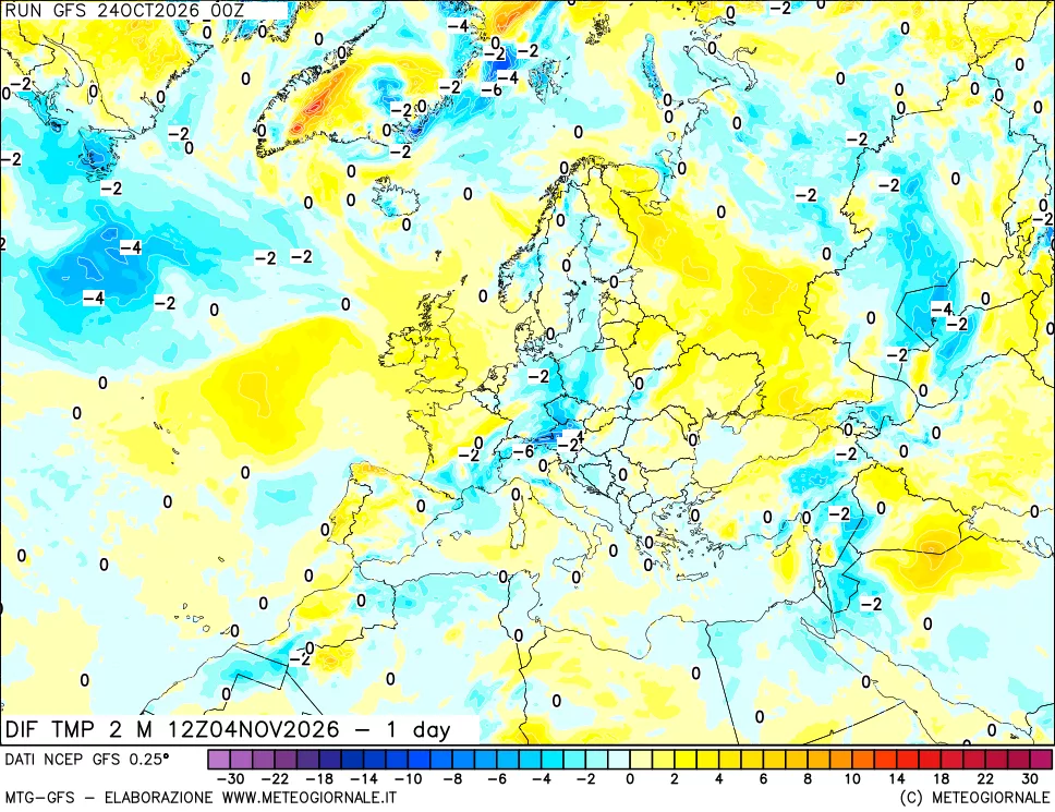 mappa Dif. Temp -24 ore