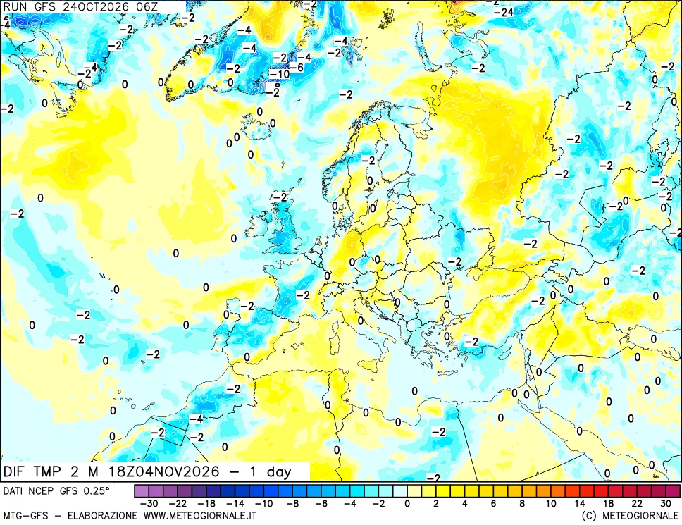 mappa Dif. Temp -24 ore