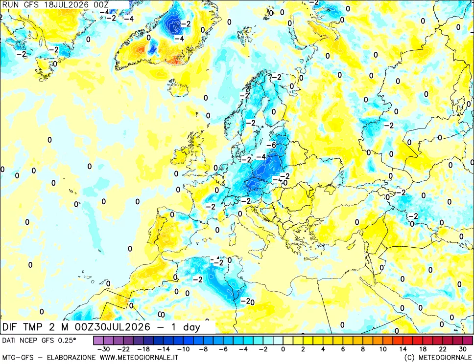 mappa Dif. Temp -24 ore