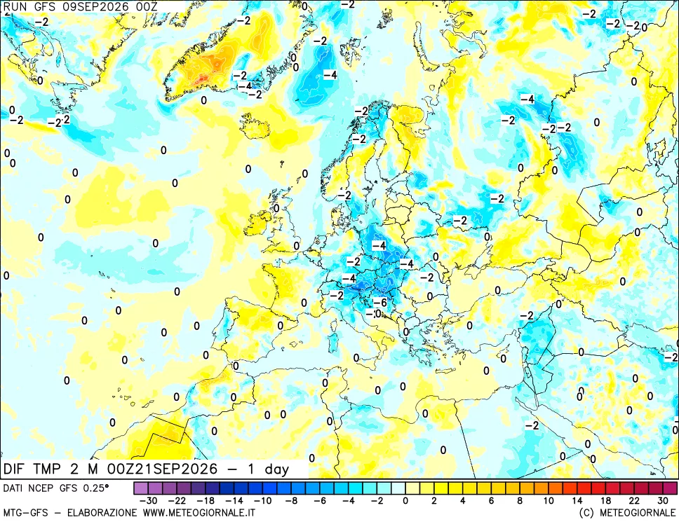 mappa Dif. Temp -24 ore