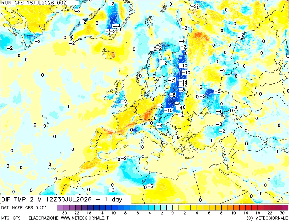 mappa Dif. Temp -24 ore