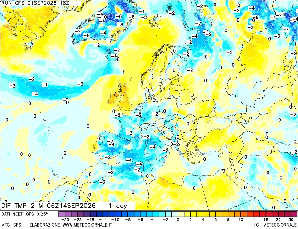 mappa Dif. Temp -24 ore