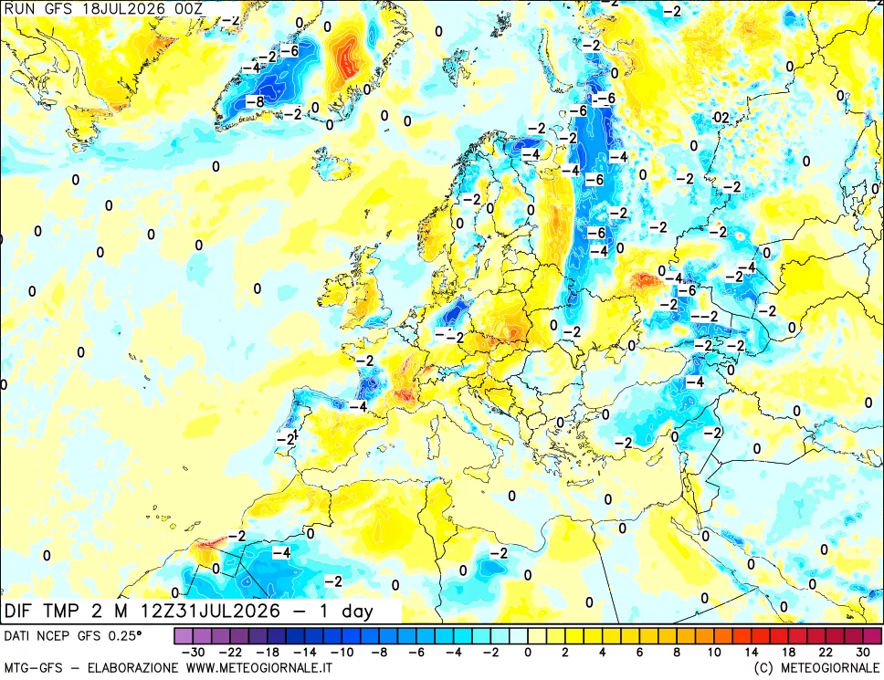 mappa Dif. Temp -24 ore