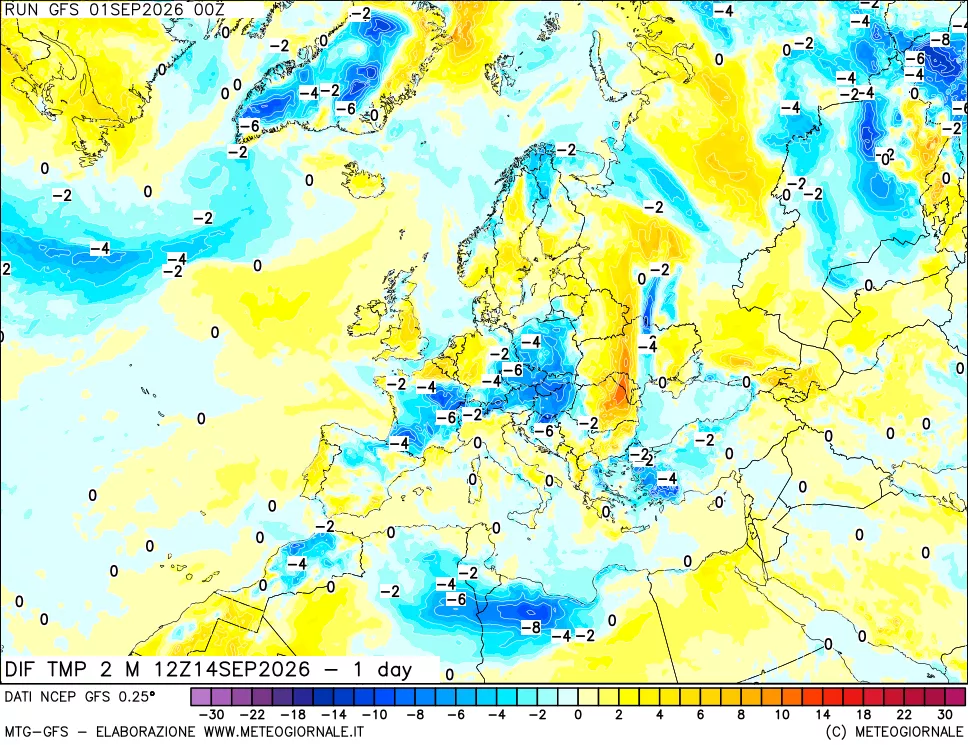 mappa Dif. Temp -24 ore
