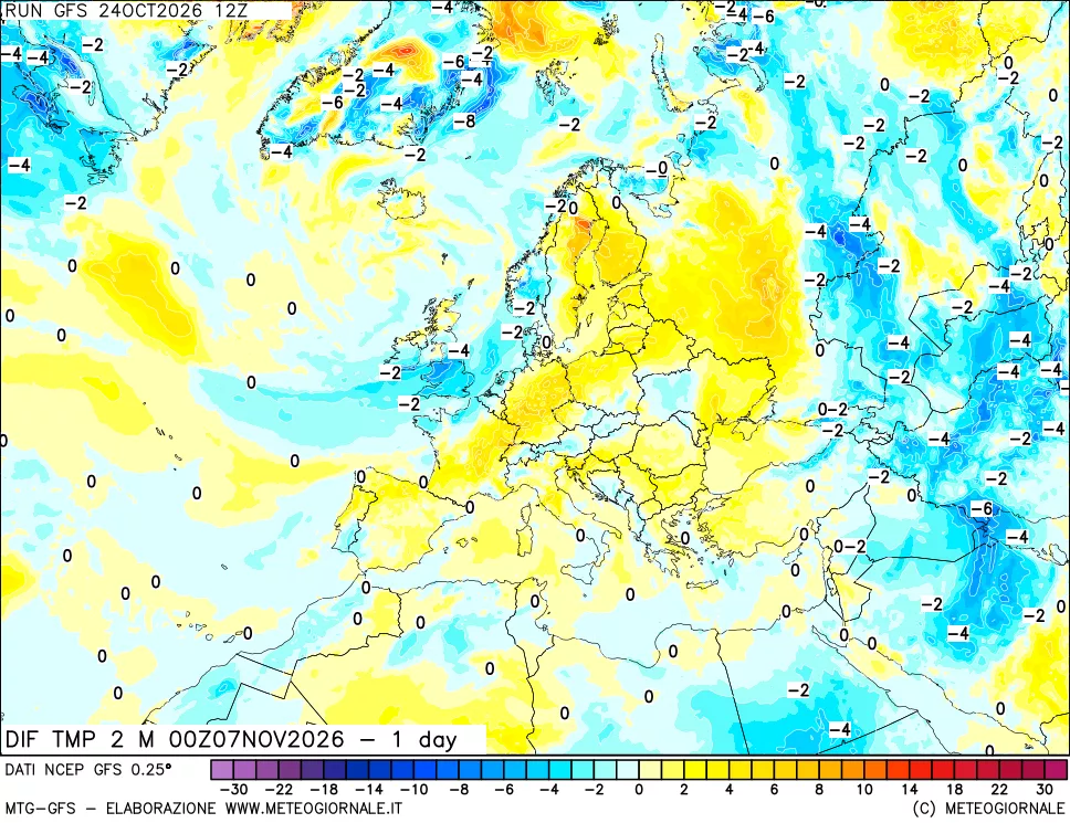 mappa Dif. Temp -24 ore