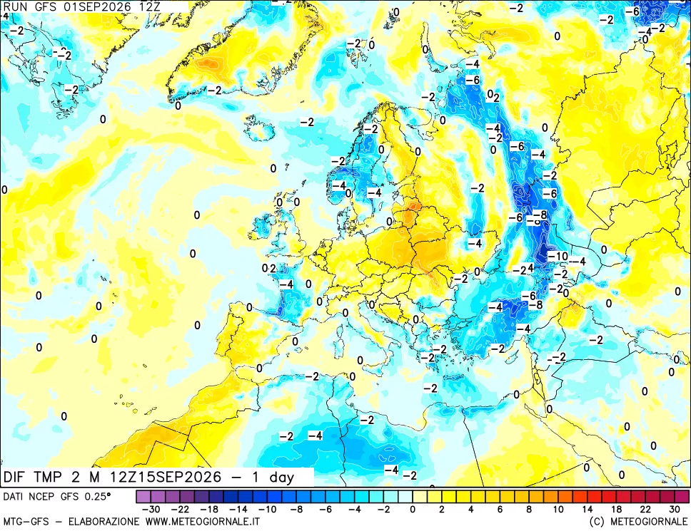 mappa Dif. Temp -24 ore