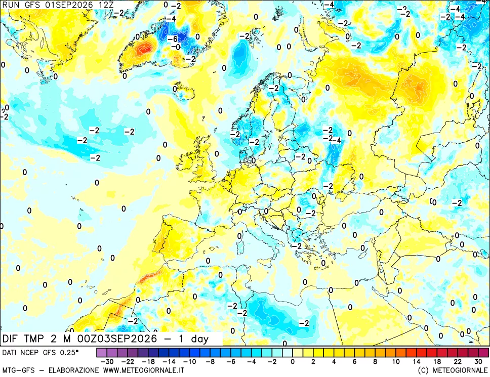 mappa Dif. Temp -24 ore