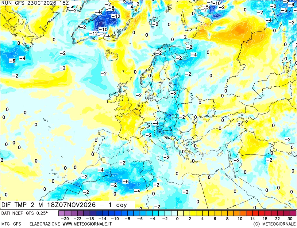 mappa Dif. Temp -24 ore