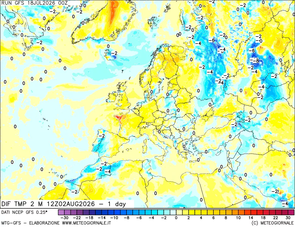 mappa Dif. Temp -24 ore
