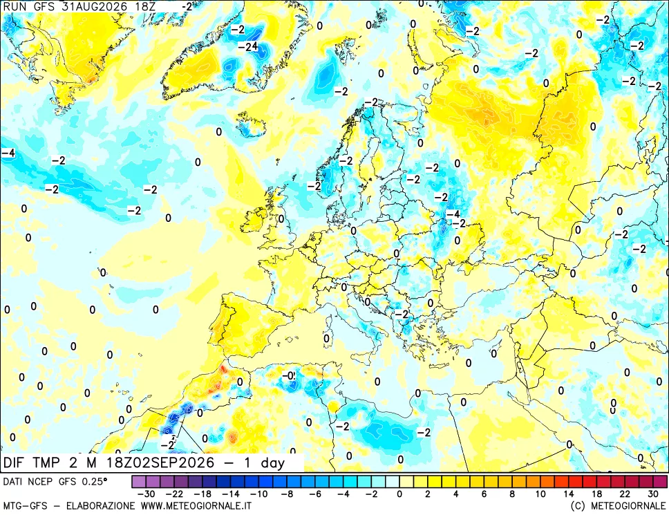 mappa Dif. Temp -24 ore