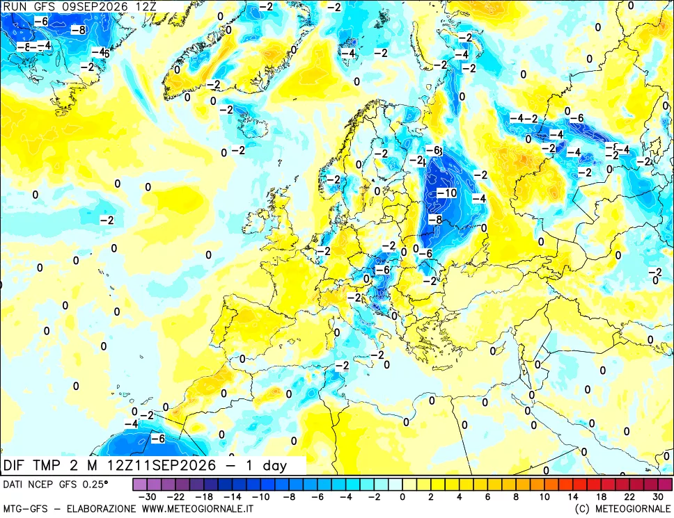 mappa Dif. Temp -24 ore