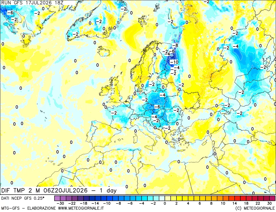 mappa Dif. Temp -24 ore