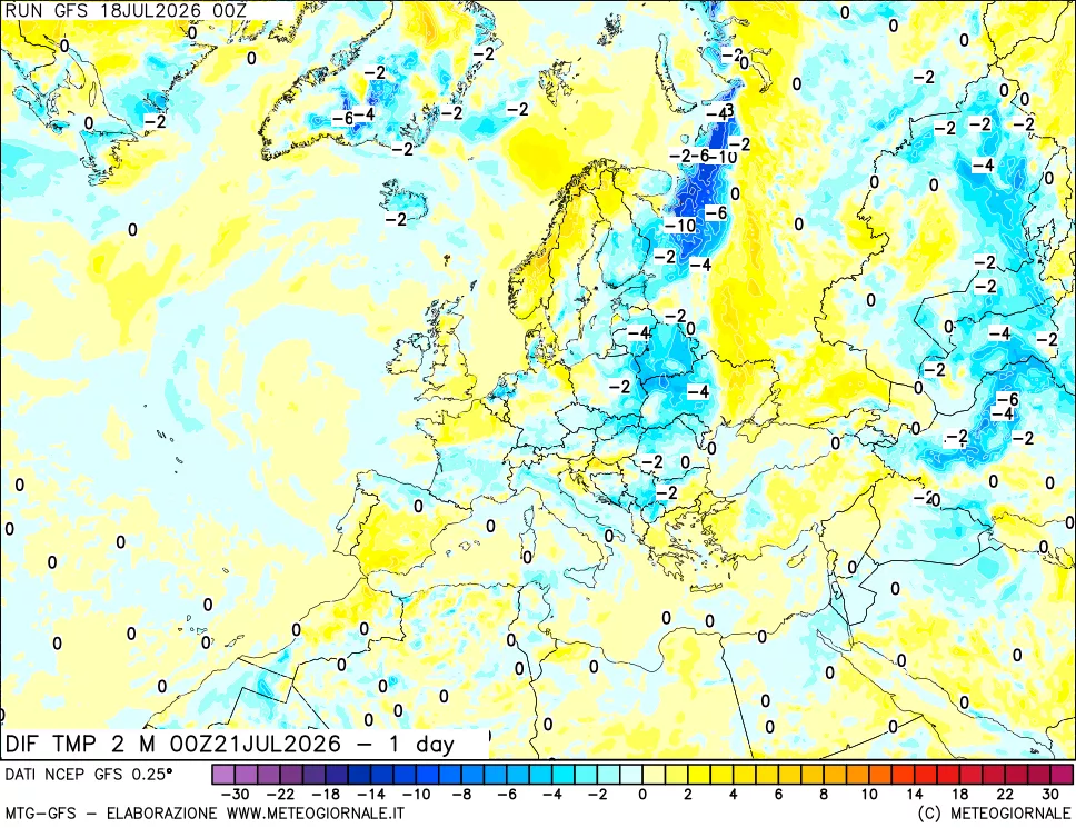 mappa Dif. Temp -24 ore