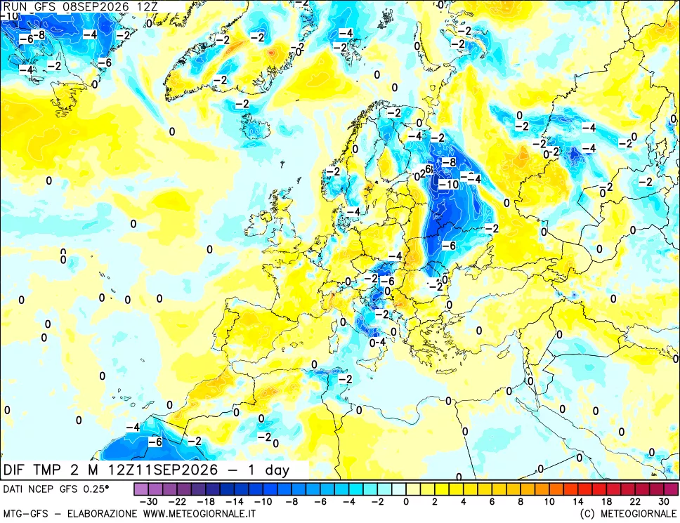 mappa Dif. Temp -24 ore