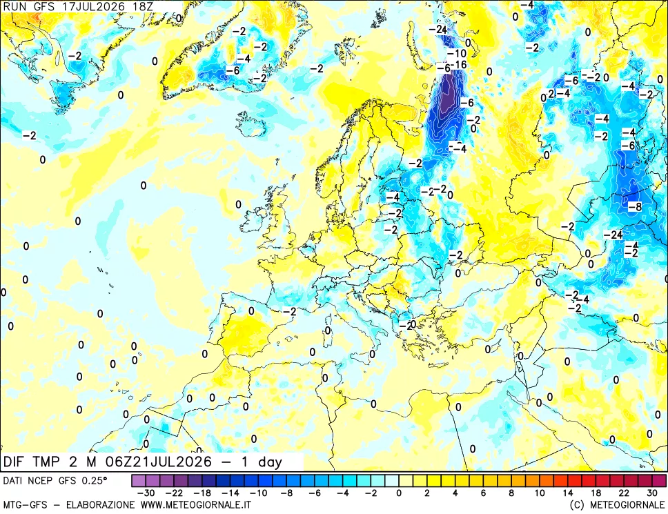 mappa Dif. Temp -24 ore