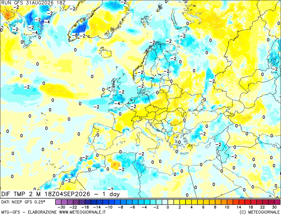 mappa Dif. Temp -24 ore
