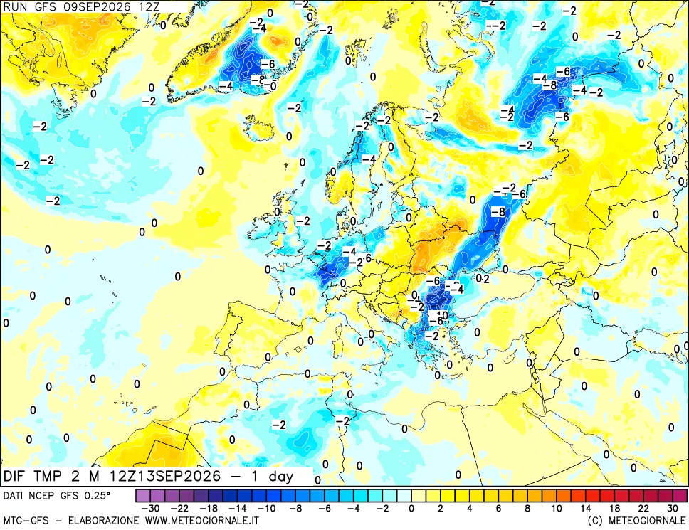 mappa Dif. Temp -24 ore