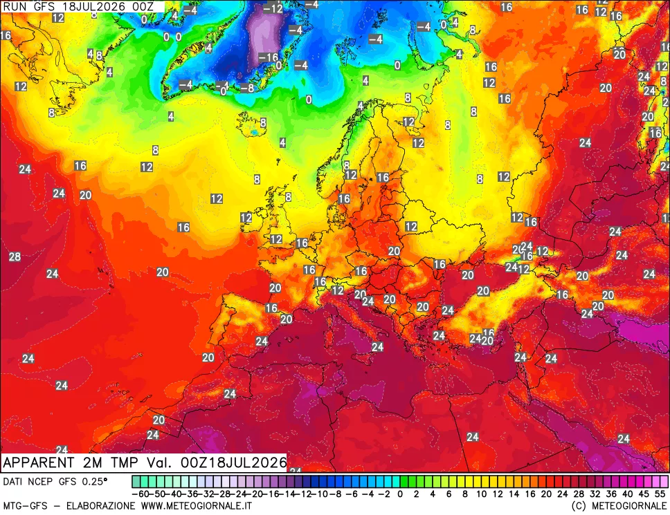 mappa Temp percepita