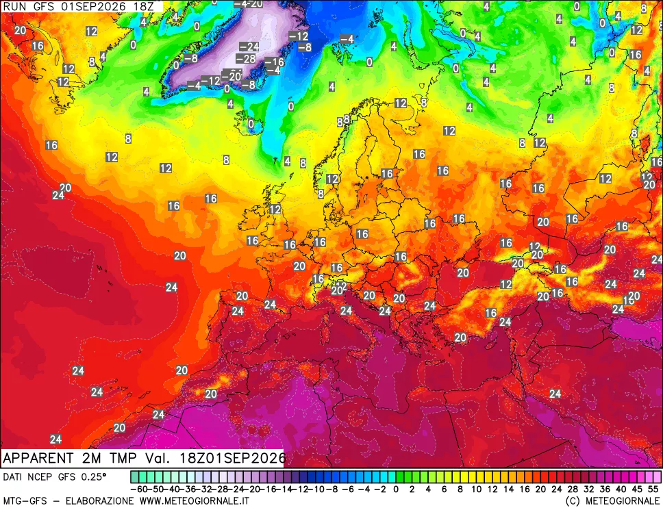 mappa Temp percepita