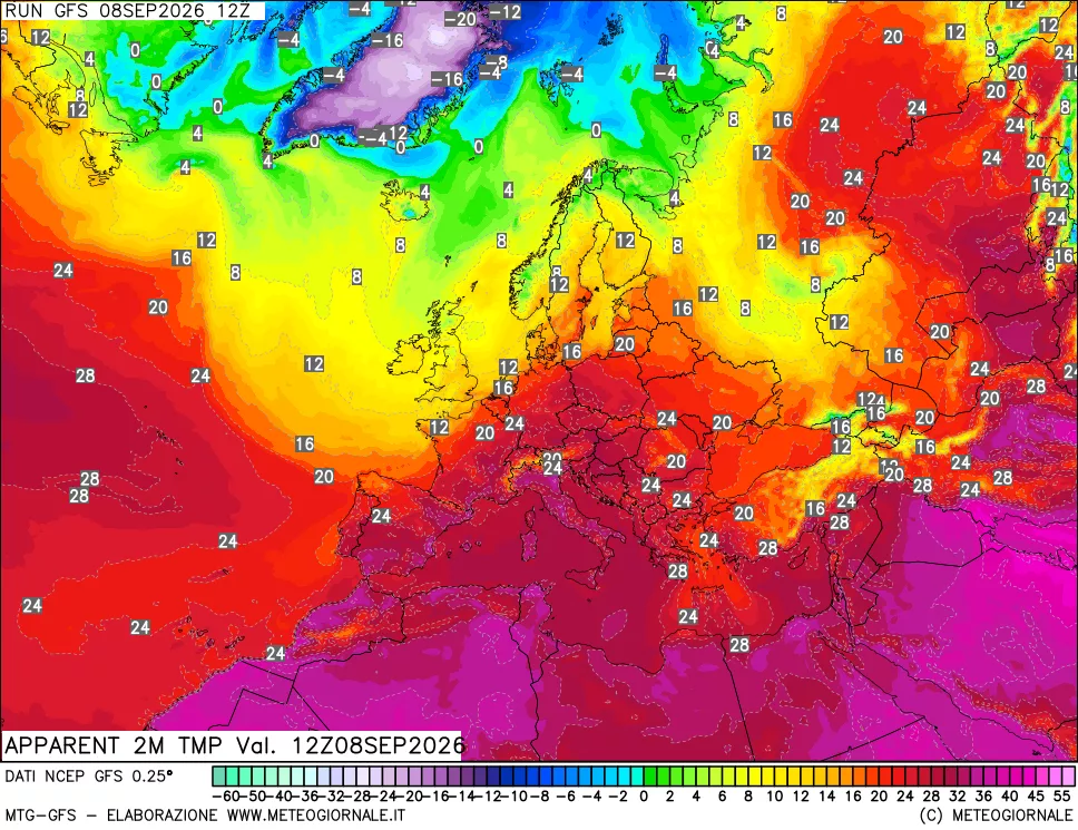 mappa Temp percepita