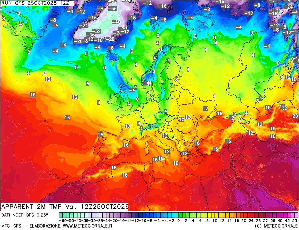 mappa Temp percepita