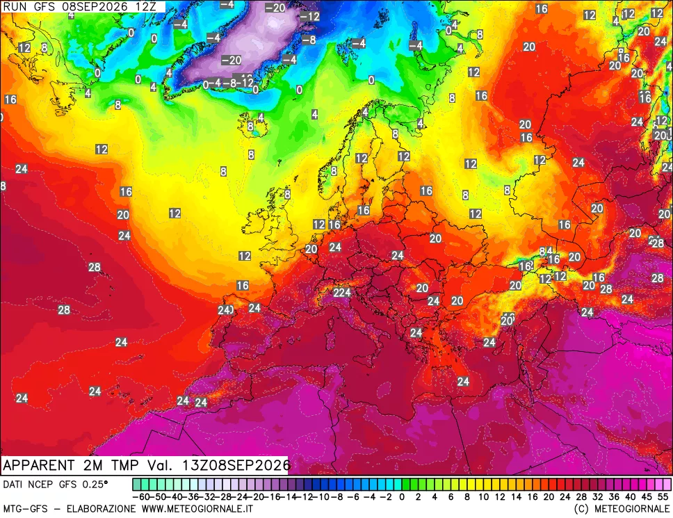 mappa Temp percepita