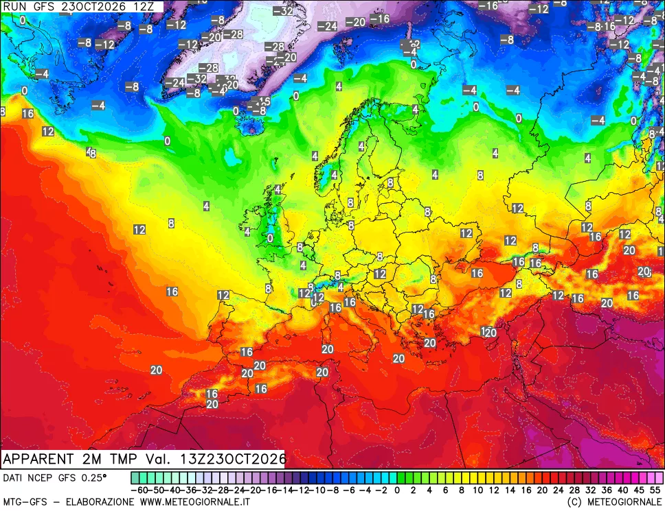mappa Temp percepita