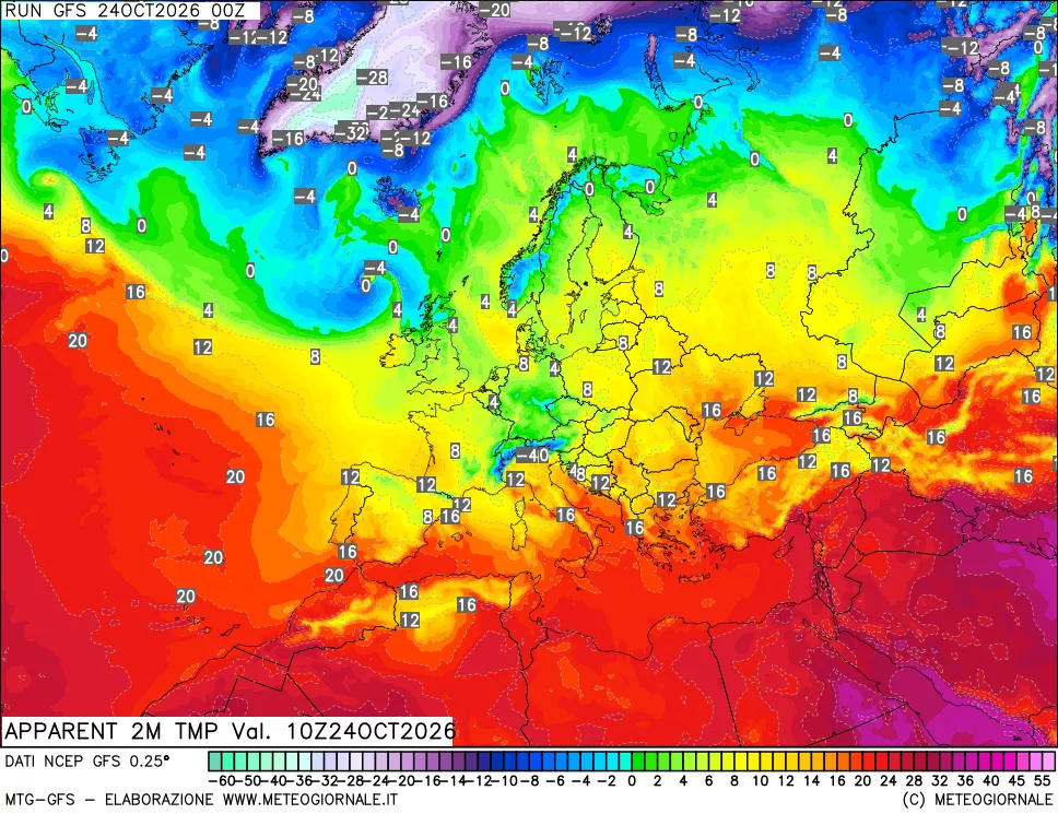 mappa Temp percepita