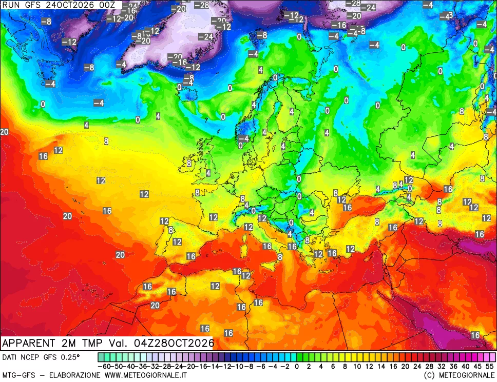 mappa Temp percepita