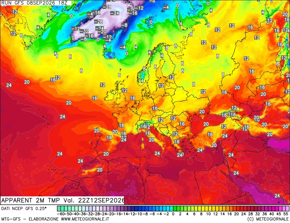mappa Temp percepita