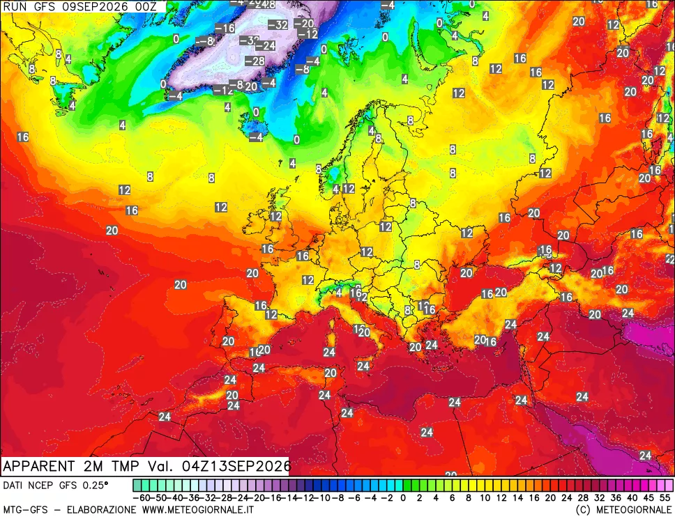 mappa Temp percepita