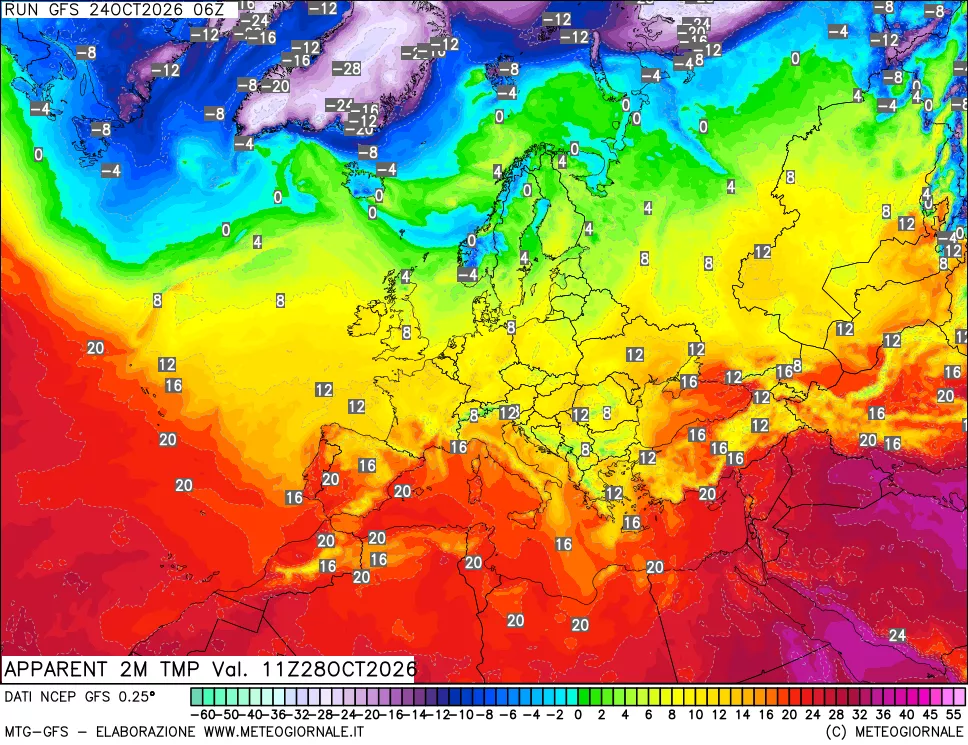 mappa Temp percepita