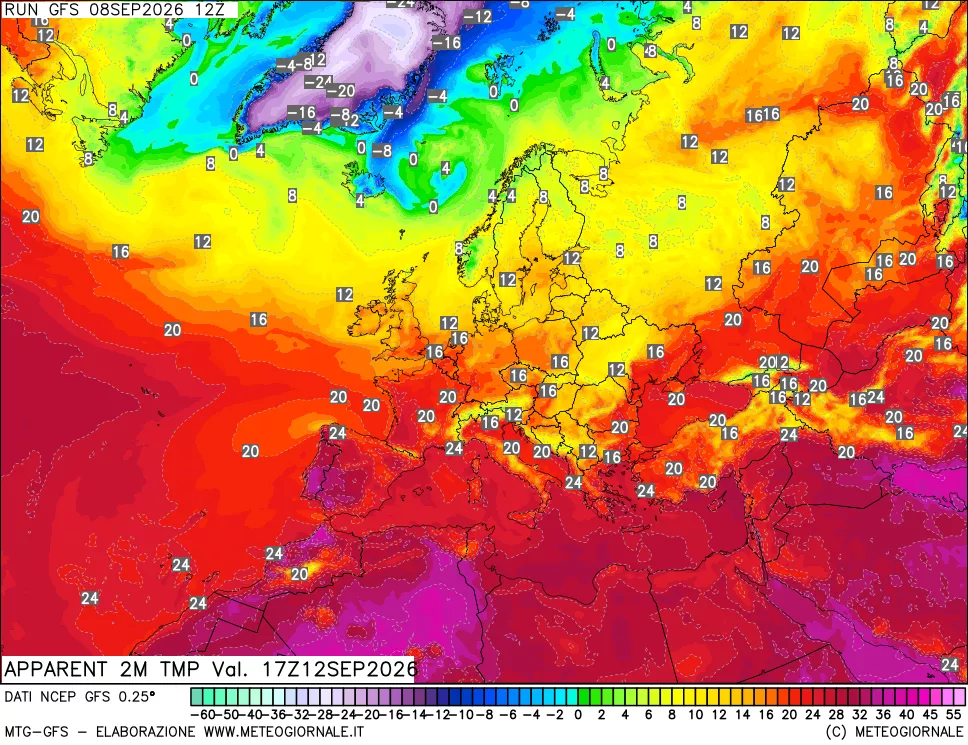 mappa Temp percepita