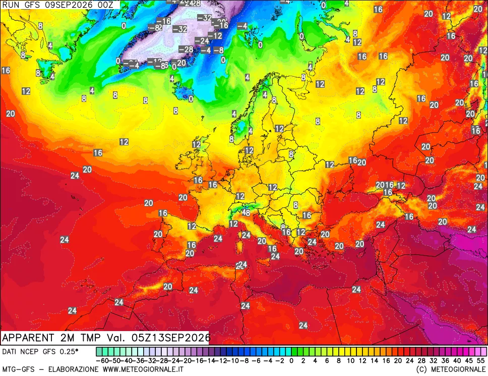 mappa Temp percepita