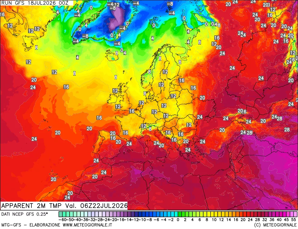 mappa Temp percepita