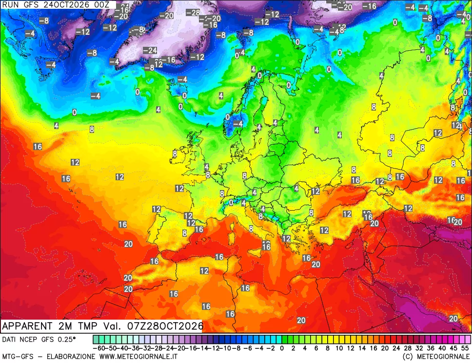 mappa Temp percepita