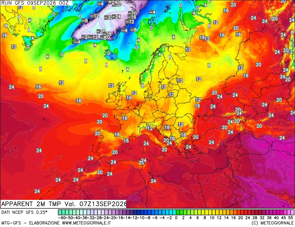 mappa Temp percepita