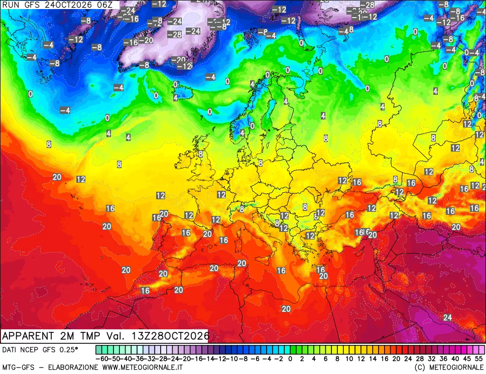 mappa Temp percepita
