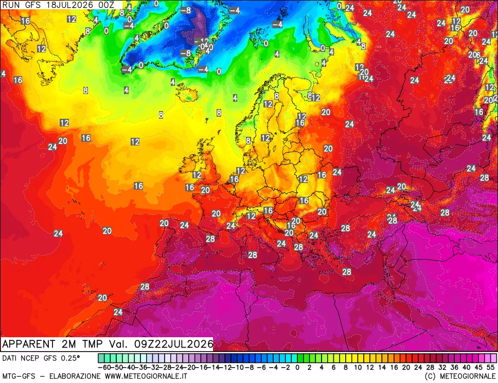 mappa Temp percepita