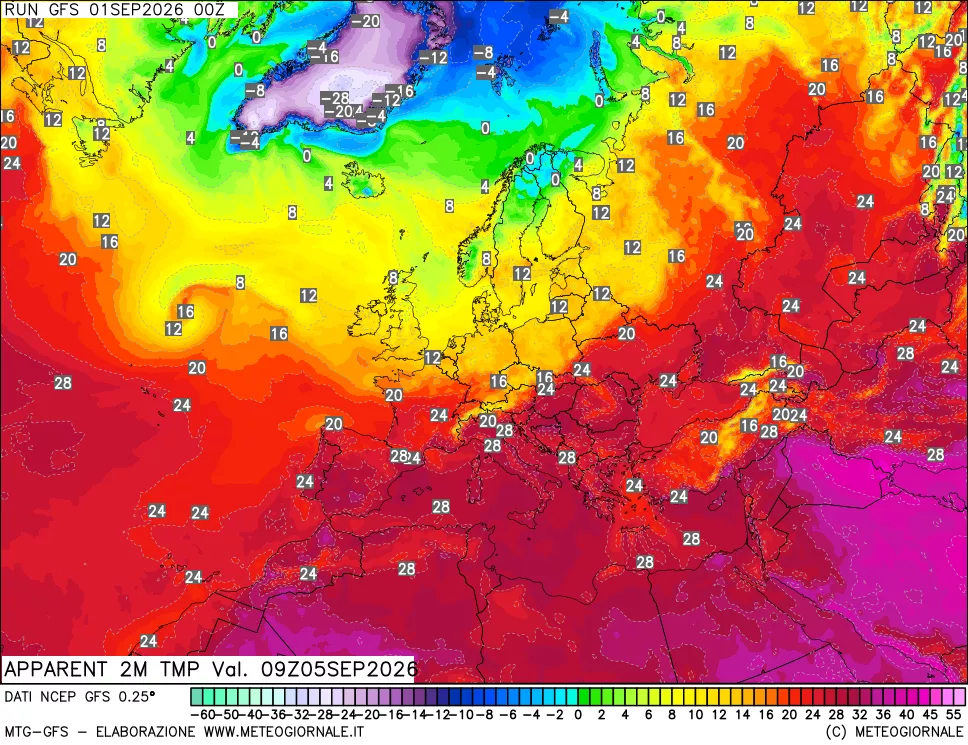 mappa Temp percepita