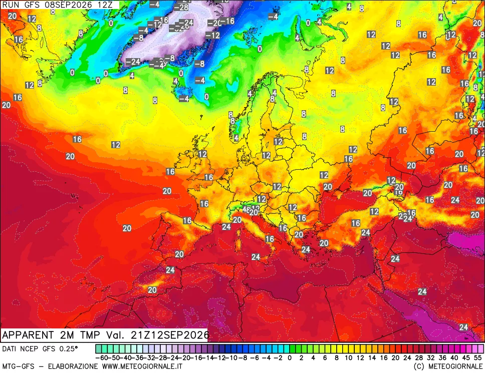 mappa Temp percepita