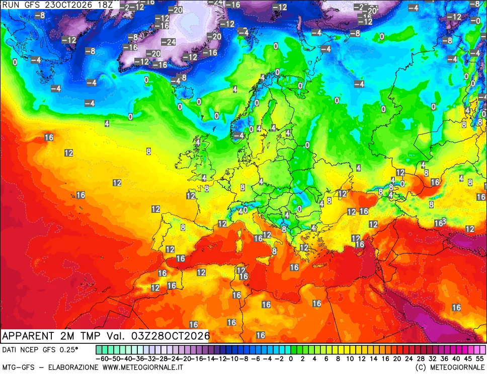 mappa Temp percepita