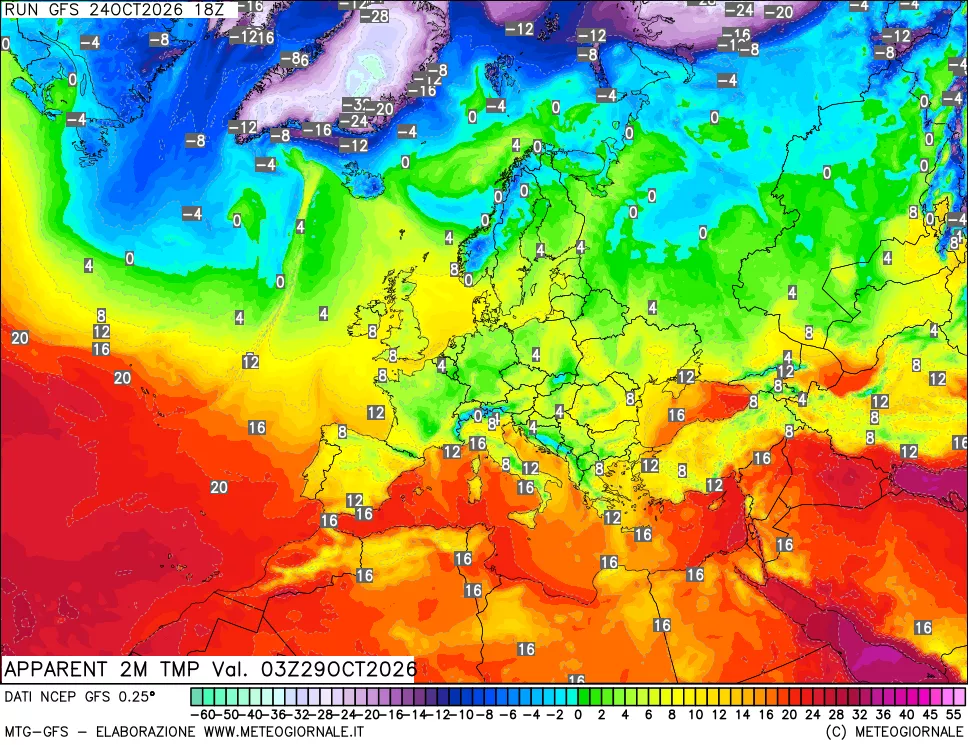 mappa Temp percepita
