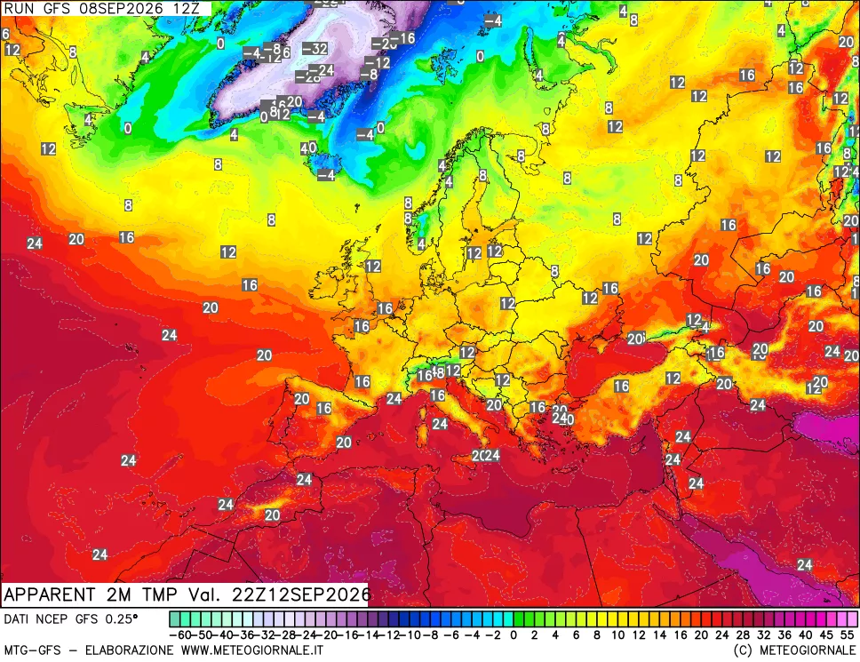 mappa Temp percepita