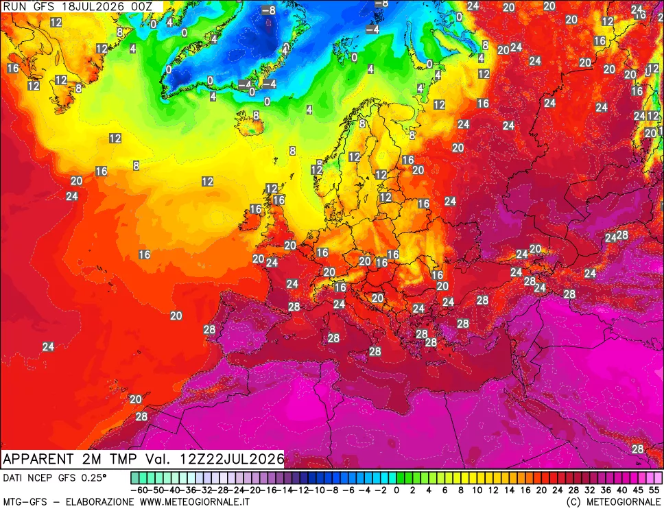 mappa Temp percepita