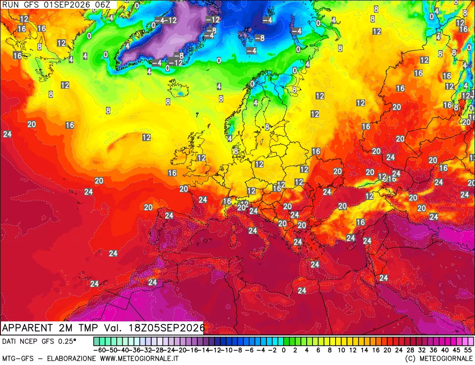 mappa Temp percepita