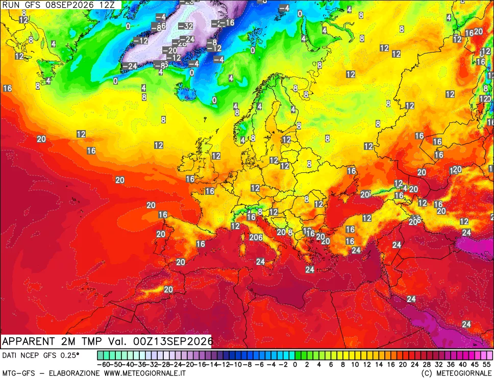 mappa Temp percepita