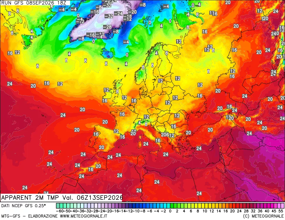 mappa Temp percepita